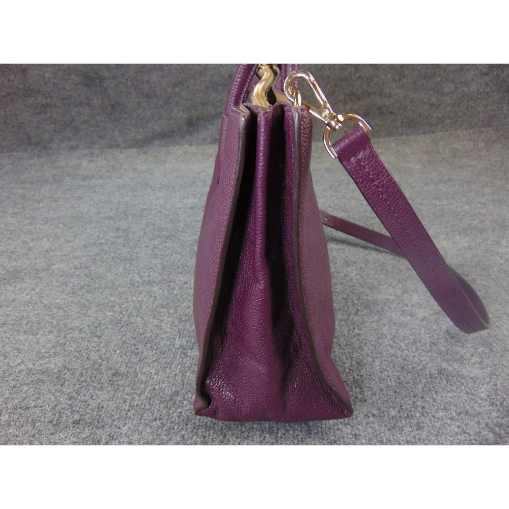 Michael‎ Kors Mercer Purple Pebbled Leather Large Tote Handbag Satchel FLAW